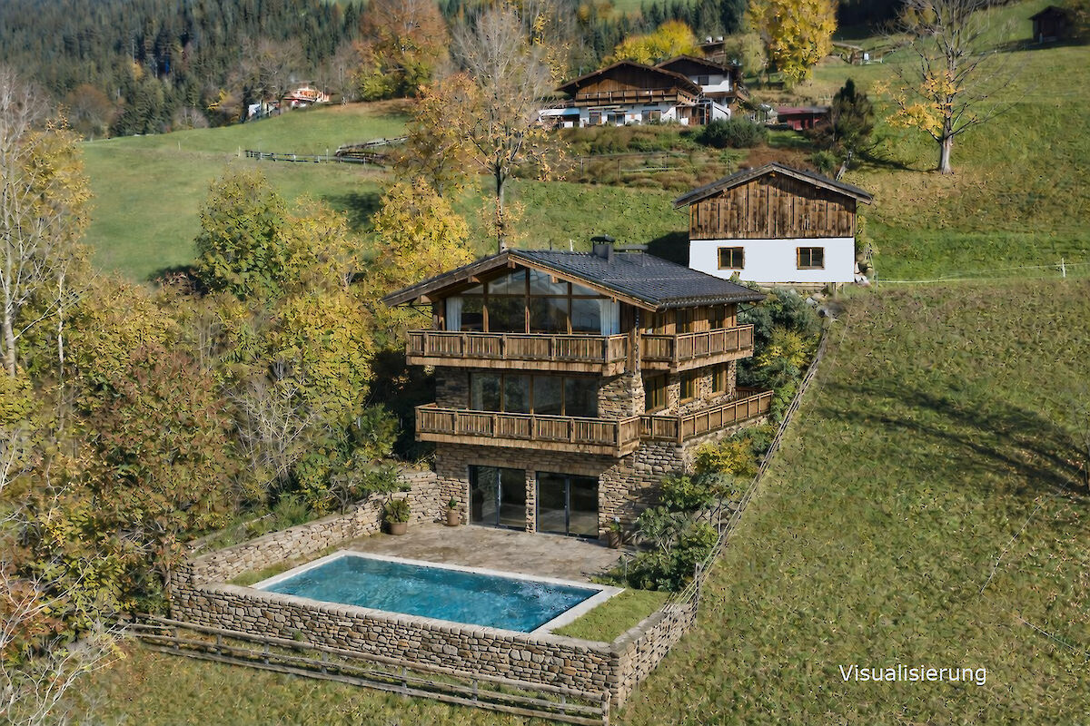 Chalet auf der Sonnseite von Kitzbühel in Panoramalage 