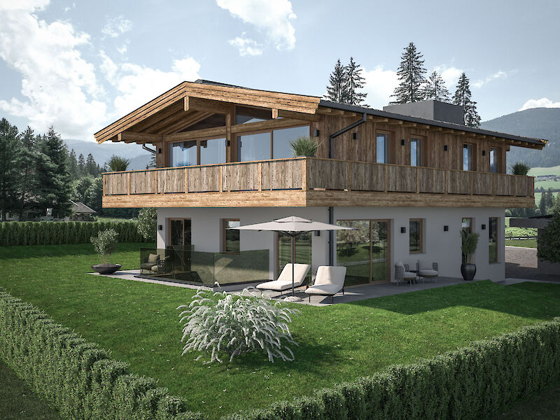 LEISURE RESIDENCE - Holiday home old stock with new building permit on the golf course in Westendorf